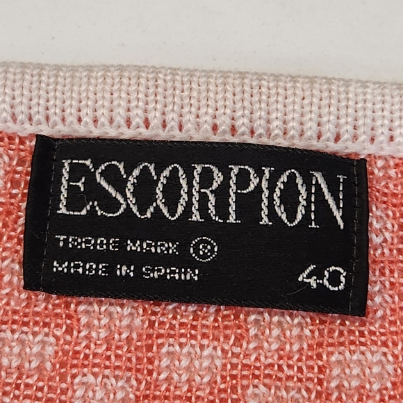 VINTAGE ESCORPION PULLOVER SWEATER MADE IN SPAIN SIZE 40 - Picture 7 of 7